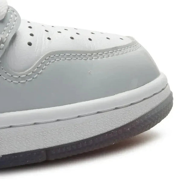 Nike Air Jordan 1 Retro White Light Gray Patent Leather Cowhide