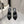 CL 26SS High-Heeled Slippers 100 Black Suede Sheepskin 636694