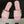 CC 26s Flat Sandals Pink Canvas Sheepskin Double C 649509