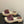 CC 26s Camellia Slippers Beige Burgundy Rope Smooth Leather 649399