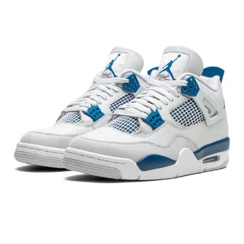 Nike Air Jordan 4 Military Blue White Suede