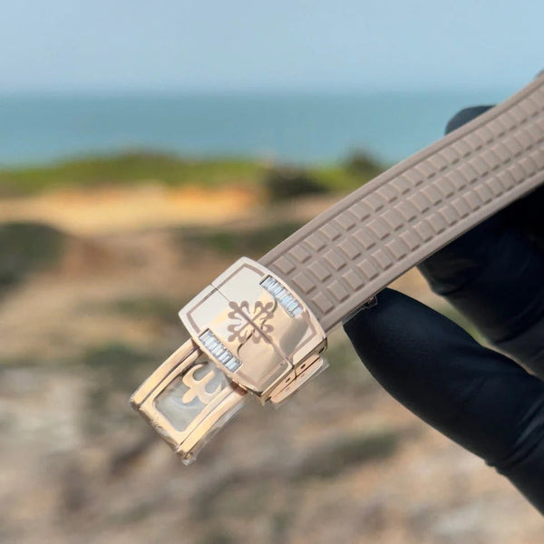 Patek Philippe Aquanaut Luce “Rainbow” Chronograph 40mm Beige Rubber Strap