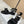 CD 26s Sandals Black Sheepskin Canvas 643494