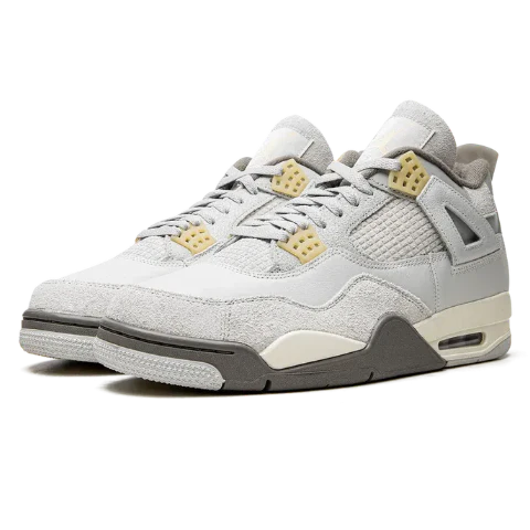 Nike Air Jordan 4 Light Gray Suede Leather