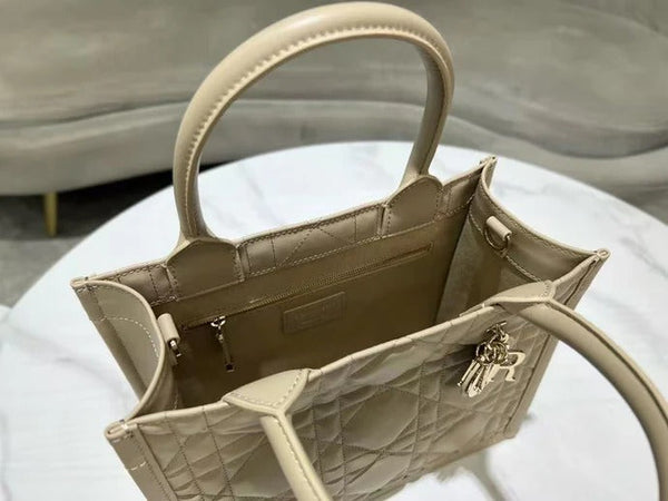 Dior 2026 Book Tote Bag 26.5cm Beige Leather