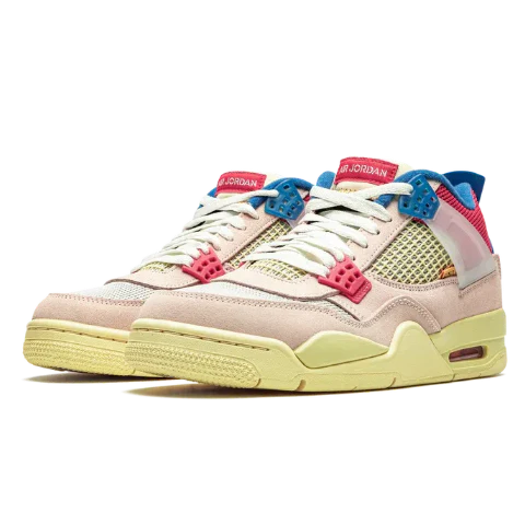 Nike Air Jordan 4 Retro Light Pink Blue Mesh Suede