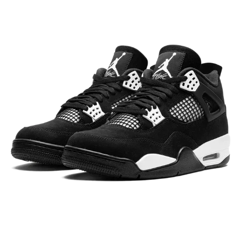 Nike Air Jordan 4 Black White Suede TPU