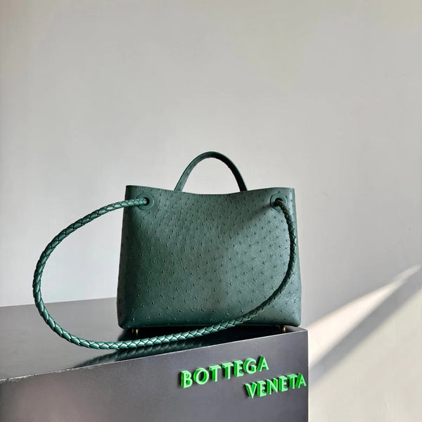 Bottega Veneta 2026 Sac Andiamo Cuir d'Autruche Vert Foncé