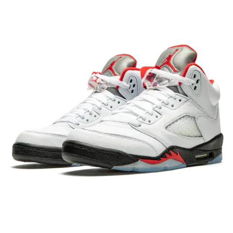 Nike Air Jordan 5 Retro Ivory Red Suede Leather