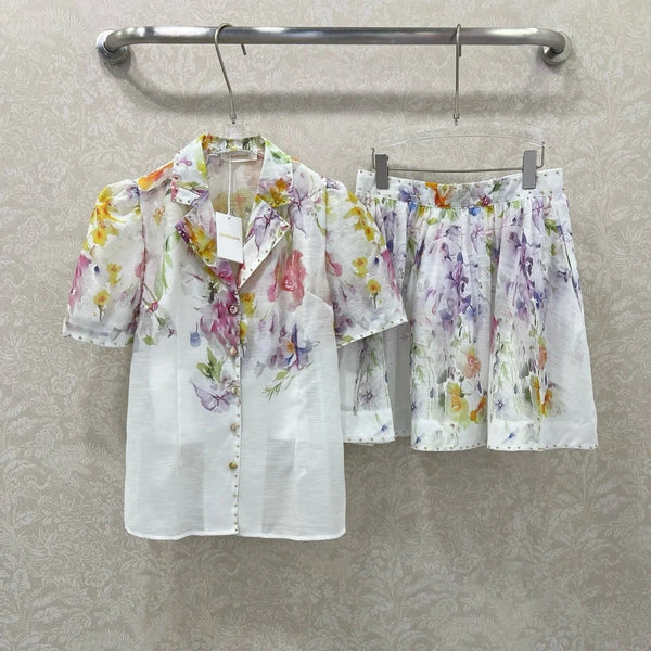 ENSEMBLE CHEMISE MANCHES COURTES ET SHORT TAILLEUR ZIMMERMANN 275122