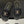 CC 26s Ballerines Plates Tissu Noir Or Peau de Mouton 649487