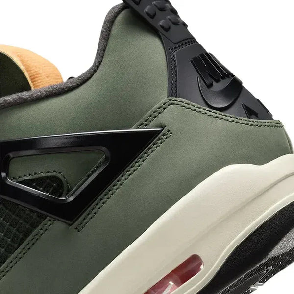 Undefeated x Air Jordan 4 Retro Vert Foncé Noir Daim
