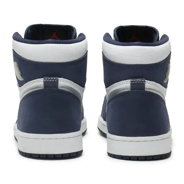 Nike Air Jordan 1 Navy Blue White Gray Cowhide