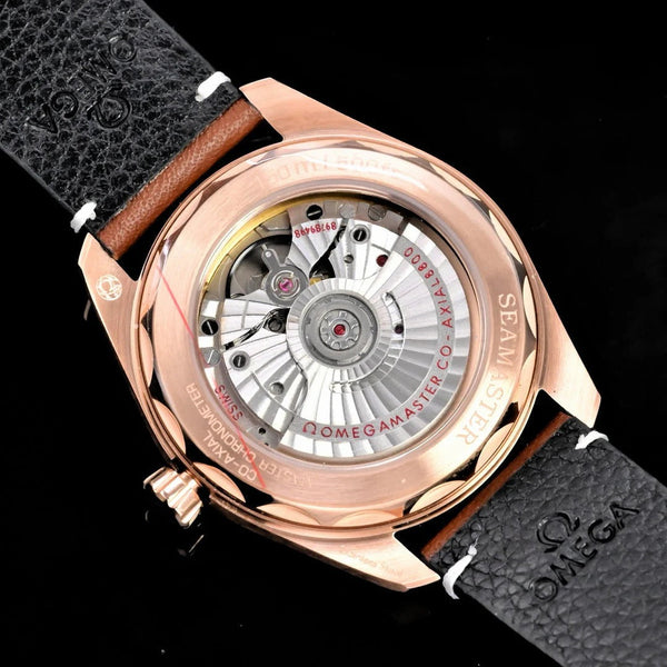 Omega Seamaster 150M Aqua Terra Observatory 39mm Brown Leather Strap