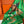 HM 26s 90 House Scarf Green Colorful Mulberry Silk 153368