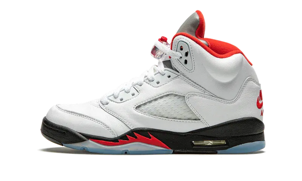 Nike Air Jordan 5 Retro Ivory Red Suede Leather