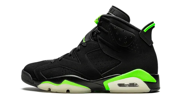 Nike Air Jordan 6 Retro Black Neon Green Velvet Leather