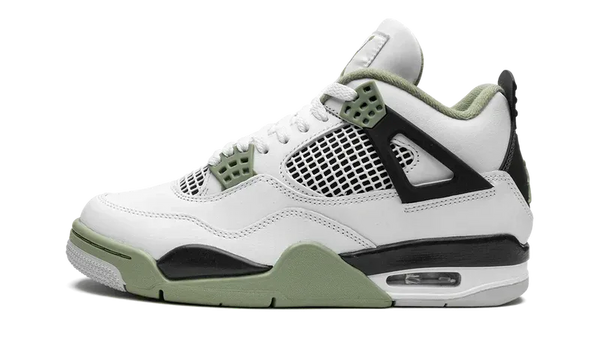 Nike Air Jordan 4 Retro White Green Black Suede