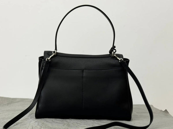 Balenciaga Medium Rodeo Bag 35 Black Calfskin Sliver Hardware