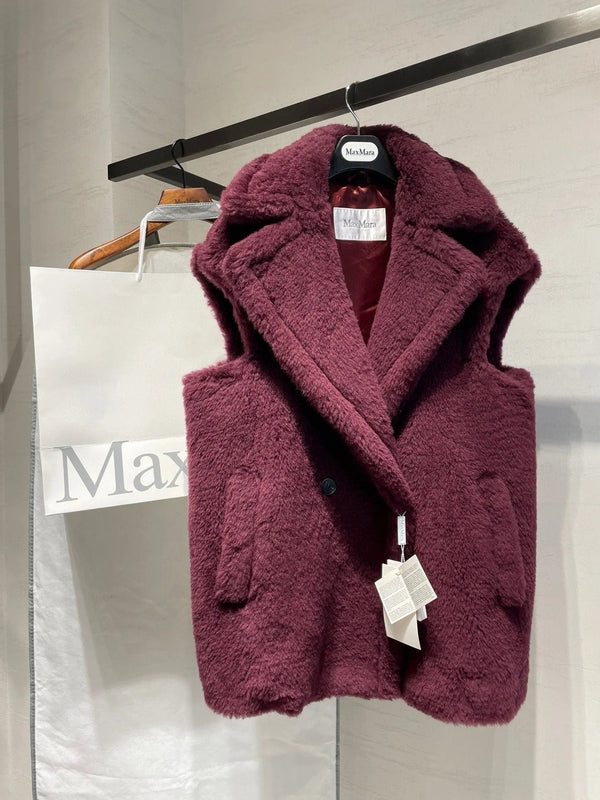 MAX MARA GILET TEDDY SANS MANCHES 25S 065