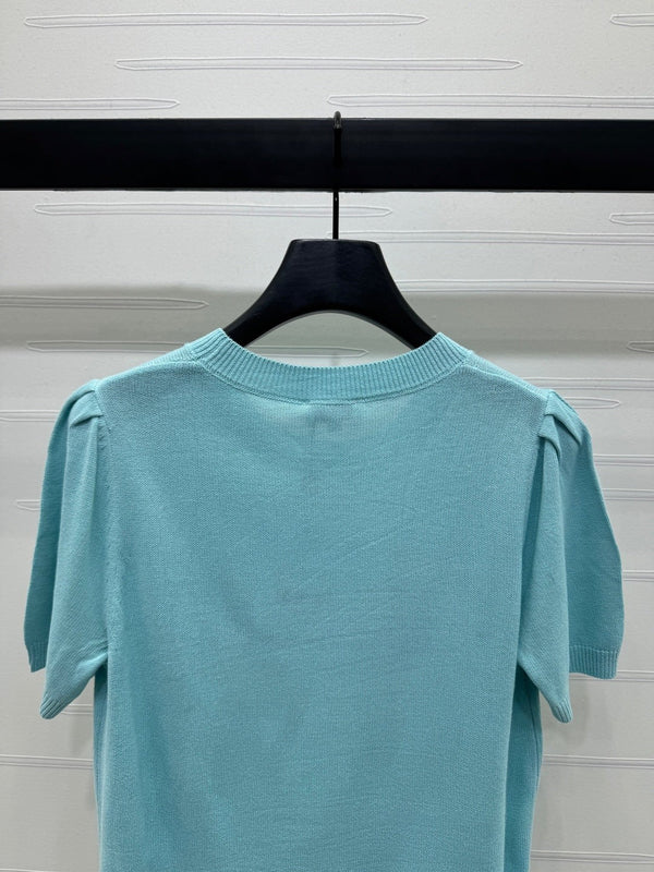 CHANEL SHORT-SLEEVE CREW NECK SWEATER 269417