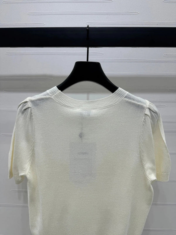 CHANEL SHORT-SLEEVE CREW NECK SWEATER 269419