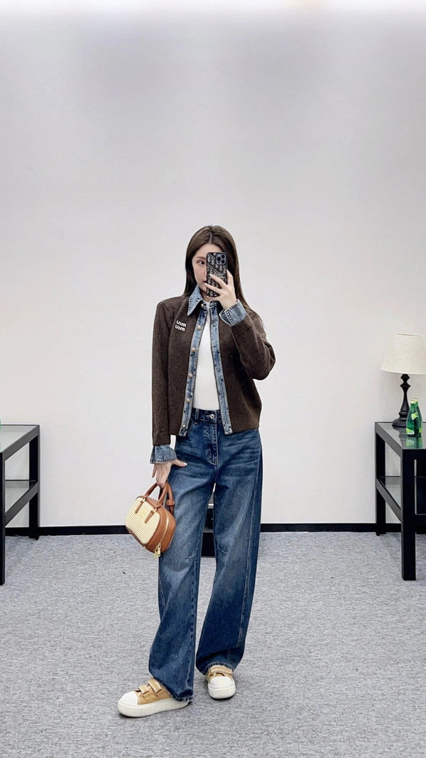VESTE EN MAILLE MIUMIU FAÇON DENIM STYLE 736