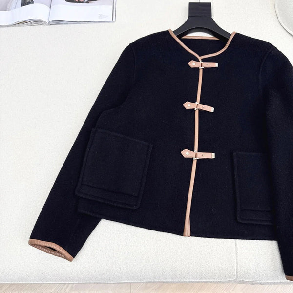 HERMES 25S REVERSIBLE SHORT CASHMERE COAT 128