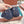 FLAT SHOES 25 IN DARK BLUE MESH FABRIC