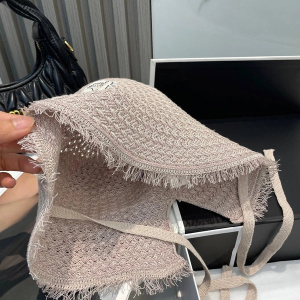 KNITTED BUCKET HAT DUSTY GREY 673884