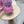 MM DISTRESSED FABRIC BASEBALL CAP IN PINK WITH EMBROIDERED LOGO