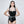 CC BIKINI SWIMSUIT SET IN BLACK AND WHITE TRIM WHITE WAIST TIE DETAIL 613721