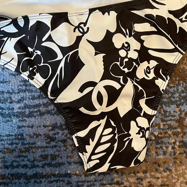 COSTUME DA BAGNO BIKINI CC IN STAMPA FLOREALE BIANCA E NERA 622171