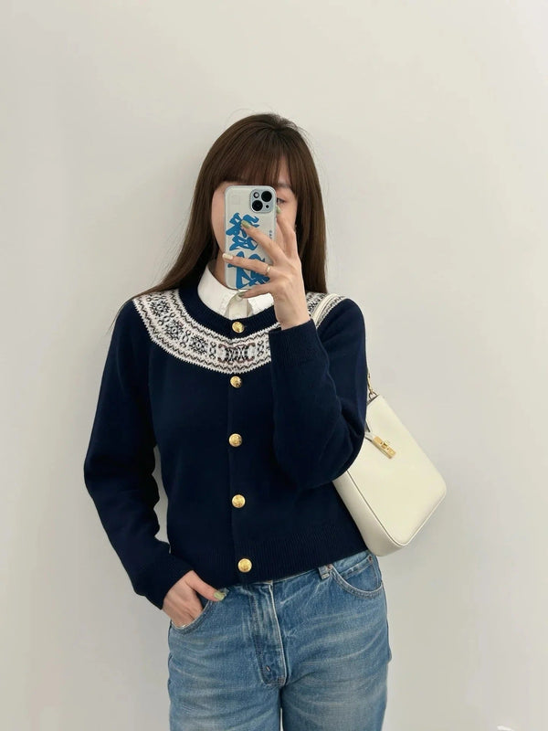 CELINE 25S ROUND-NECK CROCHET SWEATER 0058