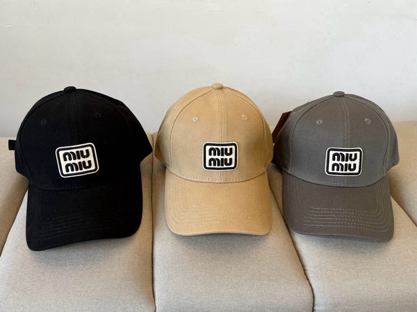 MM BASEBALL CAP IN DARK GREY KHAKI FABRIC STYLE 1