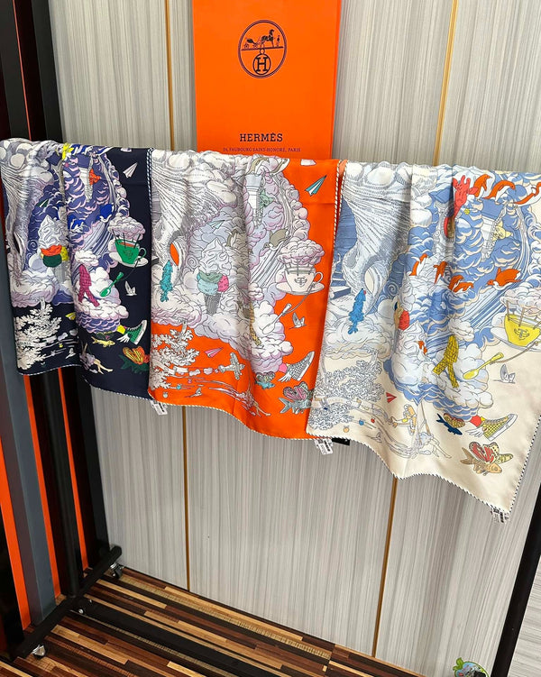 HERMES 25S SCARF 90 IN SILK 724703