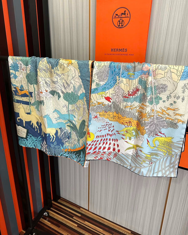 HERMES 25S SCARF 90 IN SILK 727407