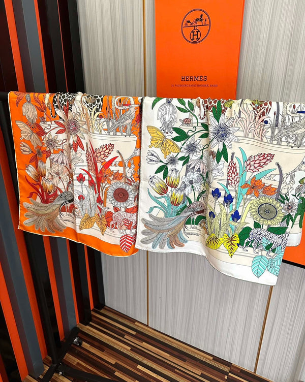 HERMES 25S SCIARPA 90 IN SETA 735740