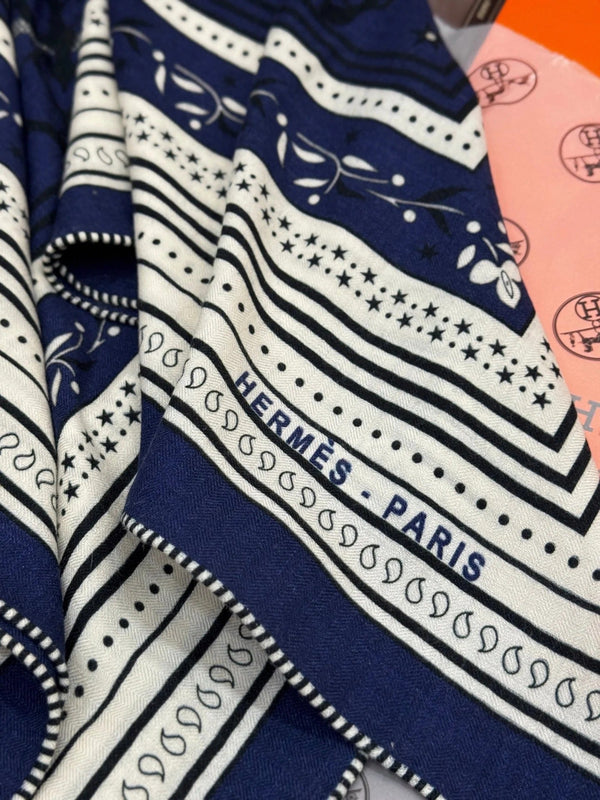 HERMES 25S SCARF 140 IN CASHMERE SILK 727315