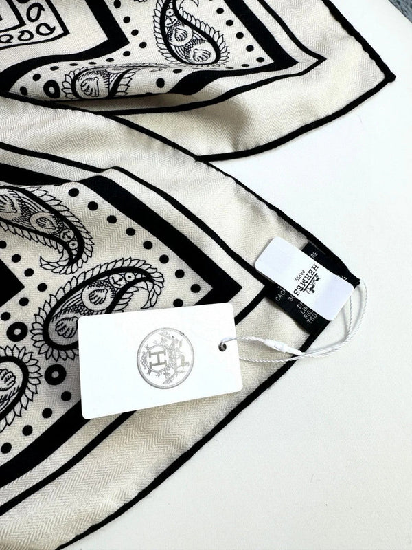 HERMES 25S SCARF 135 IN CASHMERE SILK 729038