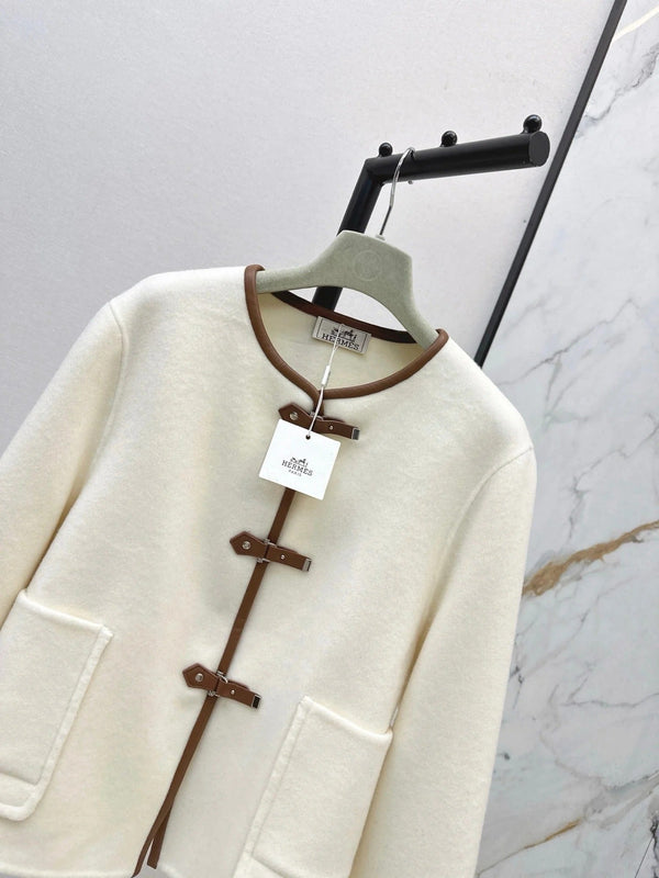 HERMES 25S REVERSIBLE SHORT CASHMERE COAT 130