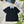 Polo Miumiu 2026 à rayures et patchwork en coton noir et bleu