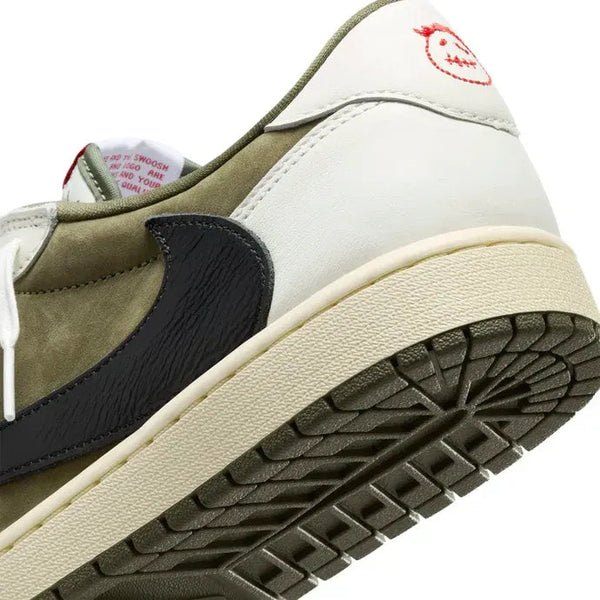 Travis Scott x Air Jordan 1 Low OG Medium Olive White Suede Leather