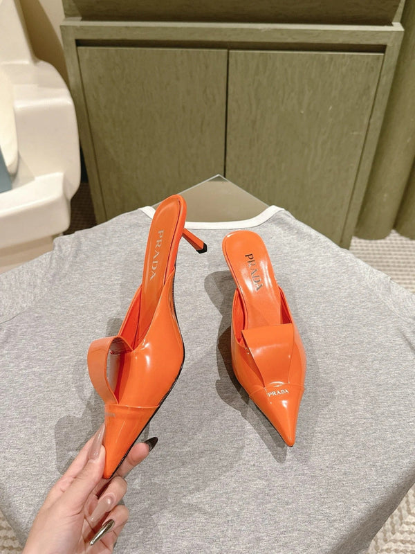 PRA 2026S High Heel Mule 65 Orange Sheepskin 657670