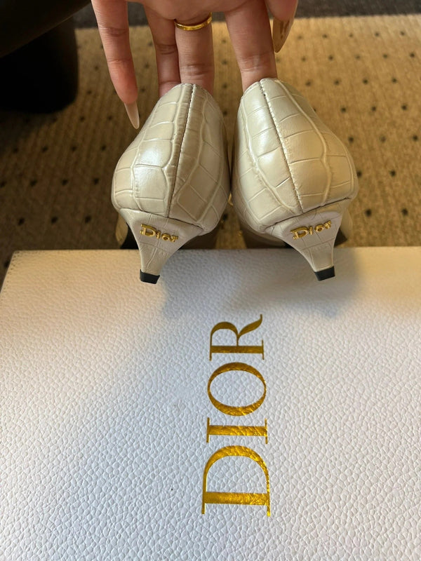 CD 26s Low Heel Pump 30 Beige Cowhide 651161