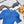Miumiu 2026 Collared Logo Short-Sleeve Knit Top Blue Cotton