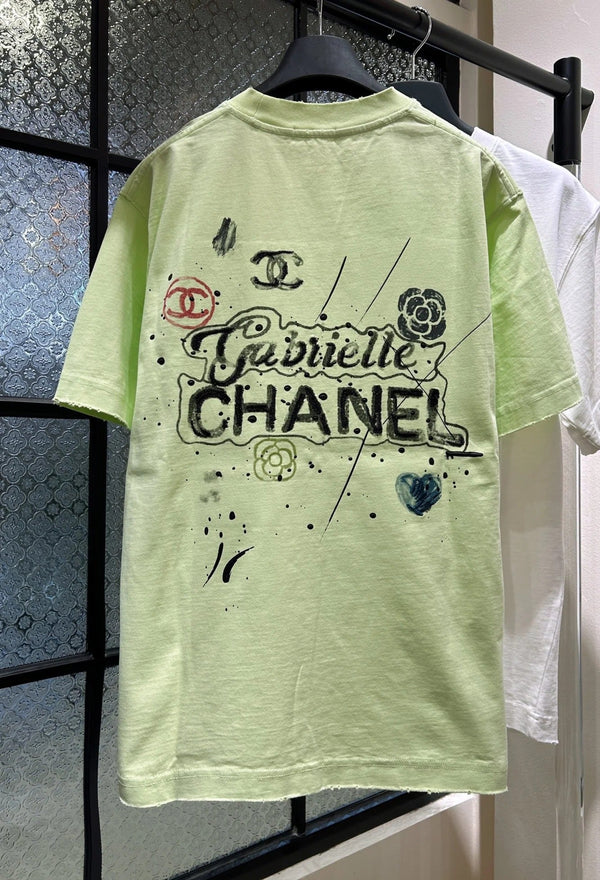 Chanel T-shirt 2026 Coton Noir Blanc Vert