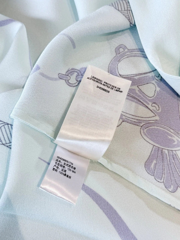 ROBE LONGUE EN SOIE HERMES 25S 259