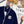 Cardigan en maille col V bleu marine laine cachemire CC 26 785160