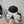 STRAW HAT BOW WITH PEARL BLACK 672699